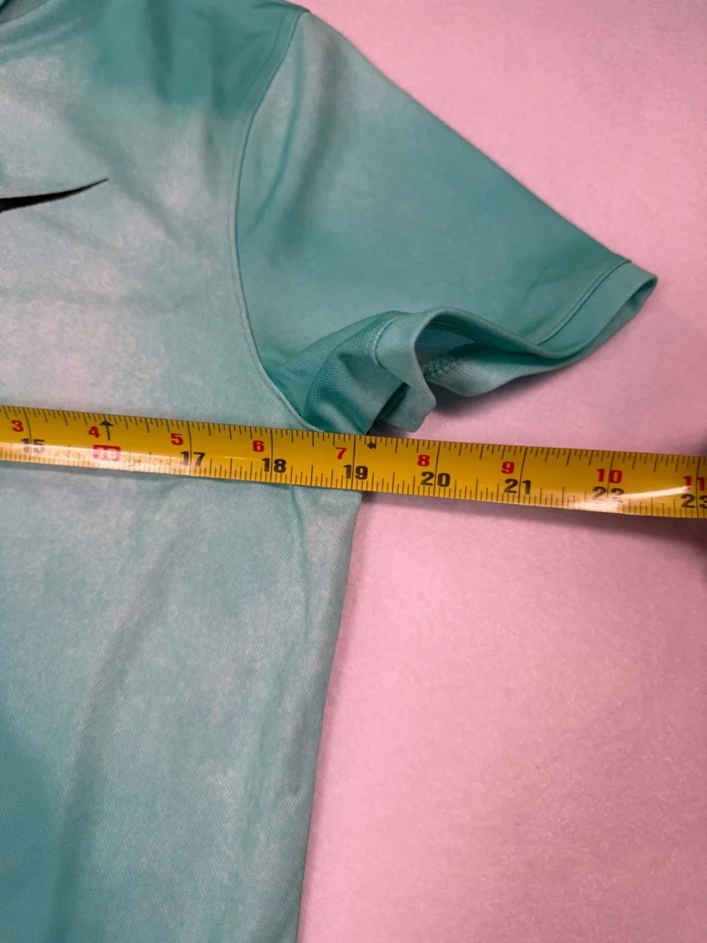 Nike Golf Women's Teal Short-Sleeve Button-Down Polo with Black Swoosh Size M - Picture 11 of 14